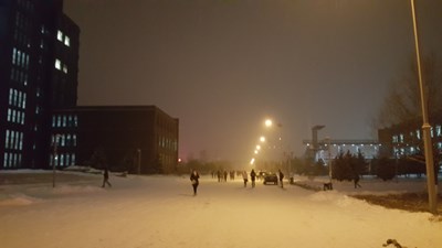 【隆冬百態(tài)】+內(nèi)蒙古+內(nèi)蒙古大學雪夜