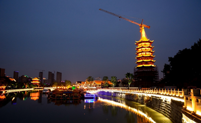 小城淮安夜景一瞥