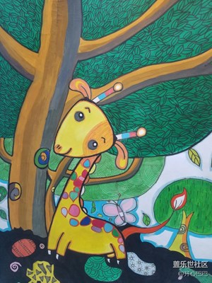 小孩子的畫，可以當壁紙了