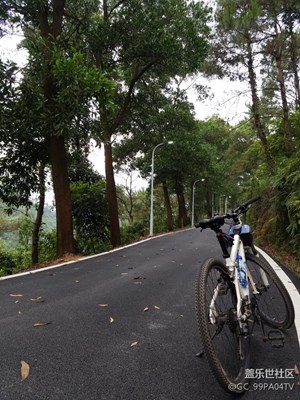 騎行在環(huán)山路上