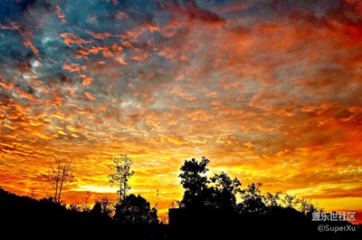 驚艷的晚霞！