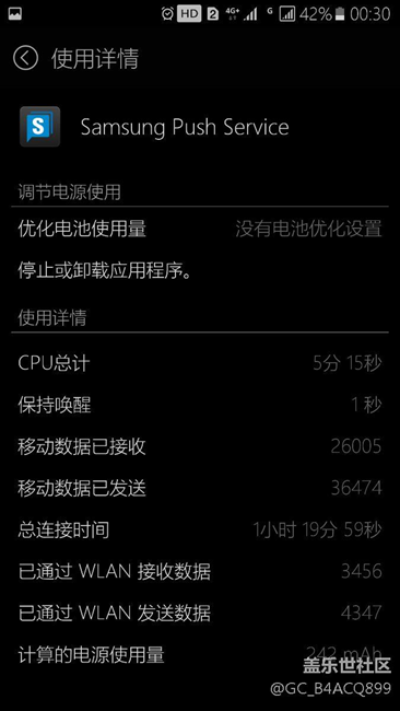 sumsung push service頑固耗電難題了