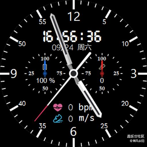 【免費(fèi)表盤】BLack 5.0，個(gè)人制作的表盤。