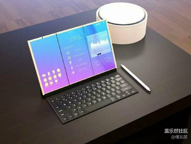 三星折疊屏概念手機(jī)，炫酷??