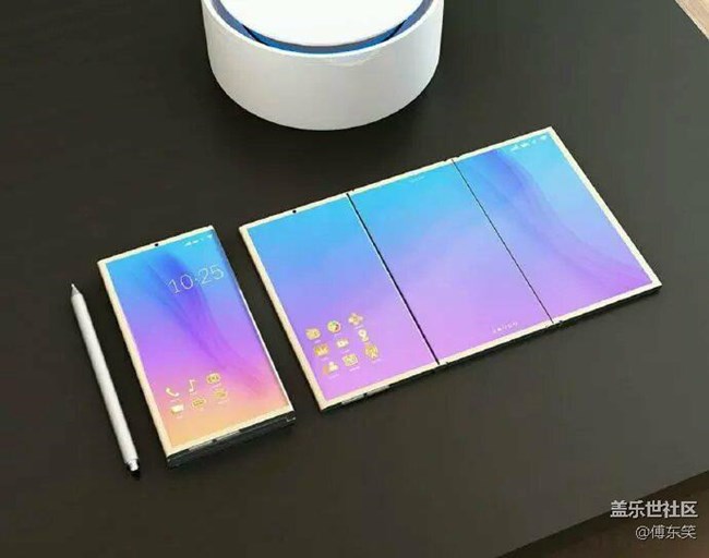 三星折疊屏概念手機(jī)，炫酷??