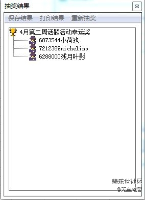4月第二周每周話題活動獲獎名單