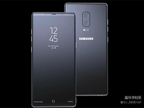 大屏幕很誘人！三星Note8概念渲染圖再曝光