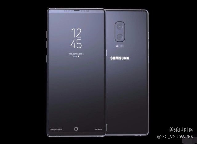 三星Galaxy Note 8概念設(shè)計(jì)：基于S8的擴(kuò)展