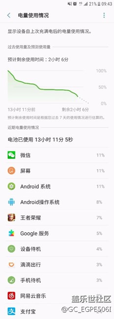 最近更新后S7E好省電啊，電池都用了快一年了