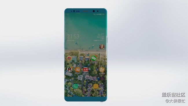 只能以自己的方式，曬一下note8啦，自己畫個(gè)note8意淫一下！