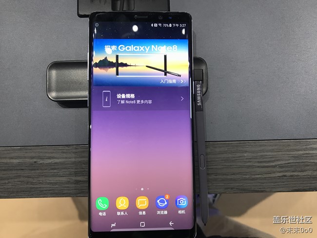 三星蓋樂世Note8銀色（紫色？粉色？）細節(jié)賞析圖