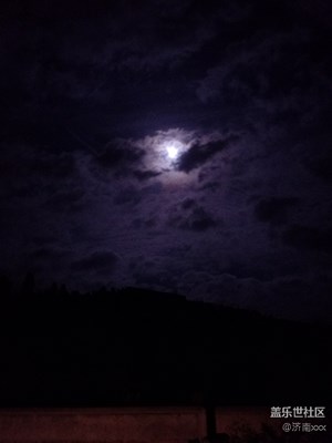 中秋日落，中秋夜。
