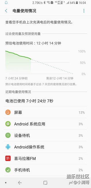 note8屏幕耗電百分比這樣正常嗎？