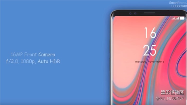 油管現(xiàn)三星J8s（2019）渲染圖：居中四攝，支持5G