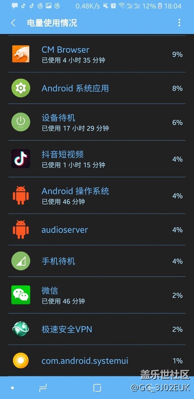 刷了一天的視頻，耗電很滿意