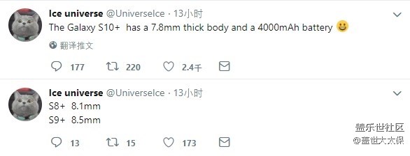 三星S10+新料曝光：7.8mm厚，塞進4000mAh大電池