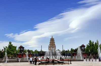 西安大雁塔觀光噴泉