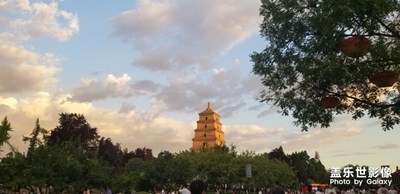 大雁塔，黃昏下的風(fēng)云變化！
