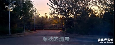 北京的深秋的清晨的光影