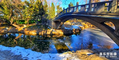 北京第一場雪后的后溪湖