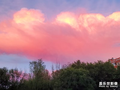 粉紅色的云