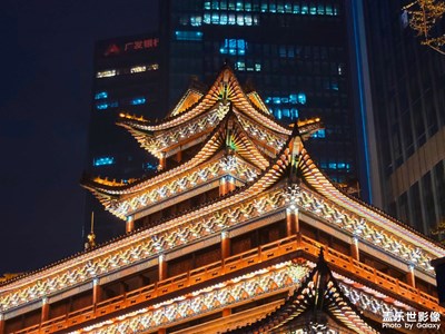 重慶羅漢寺亮燈