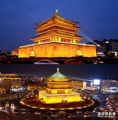 西安鐘樓和回民街