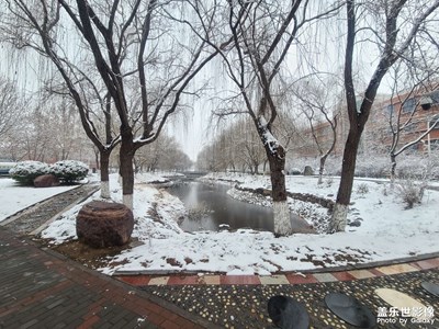 學(xué)校的第一次雪景