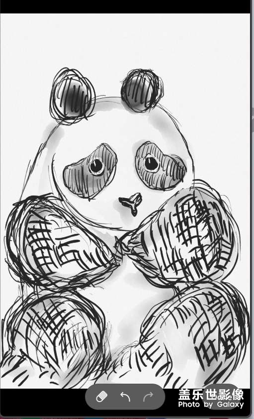 三星手機畫熊貓??確實很累！?????????????